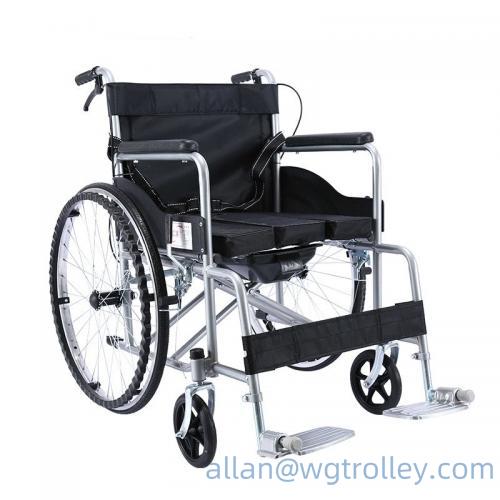 Wheelchair with bed pan